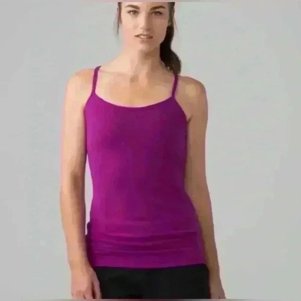 Lululemon Women Activewear Top 6 Purple Power Y Tank Top Pullover